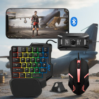 Bluetooth ігровий комплект для ПК і смартфонів X1 M1 клавіатура та миша чорна