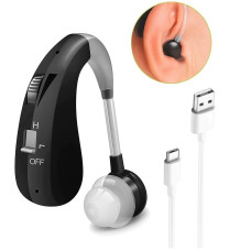 Цифровий слуховий підсилювач звуку з акумулятором USB Tecnologia Audifono Gold
