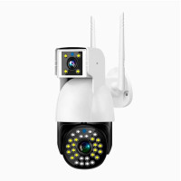 Вулична IP камера з подвійним об'єктивом Dual Camera P12 WI-FI V380PRO датчик руху