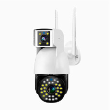 Вулична IP камера з подвійним об'єктивом Dual Camera P12 WI-FI V380PRO датчик руху