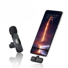 Комплект петличних мікрофонів K9+ Wireless Lavalier з перехідниками Lightning Type-C чорний
