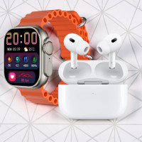 Набір 3в1 Watch RM22 смарт годинник бездротові навушники Air Pro та Power Bank з бездротовою зарядкою білий