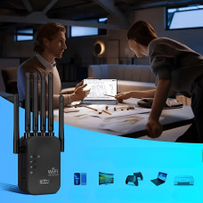 Бездротовий Wi-Fi репітер підсилювач сигналу для будинку квартири підсилювач інтернету роутер точка доступу
