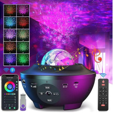 Нічник проектор зоряного неба AND 991, galaxy projector, LED світильник з ефектом космосу та океану, нічник з Bluetooth колонкою