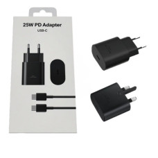 Зарядний пристрій USB-C 25W PD 2в1 з кабелем Type-C to Type-C, адаптер швидкого заряджання, блок живлення PD 3.0 Fast Charge
