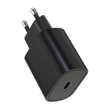 Зарядний пристрій USB-C 25W PD, мережевий адаптер Type-C, блок швидкого заряджання для смартфона та планшета PD Adapter 9173 чорни