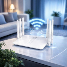 Wi-Fi роутер Pix-Link LV-WP50Q (LV-WR50Q) маршрутизатор з 6 антенами 300 Мбіт/с 2.4 ГГц, бездротовий інтернет роутер для дому