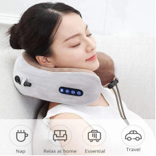 Масажна подушка для шиї U-shaped massage pillow масажер для шиї та плечей ортопедична подушка з ефектом пам’яті