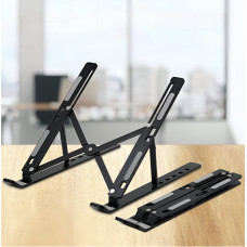 Підставка для ноутбука Laptop Stand N3 складна регульована металева для ноутбуків 11-15.6 дюймів з чохлом чорна