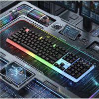 Ігровий комплект GTX350 клавіатура та миша дротові USB RGB підсвічування для ПК та ноутбука чорний