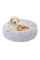 Лежанка для котів і собак Pet Sleeping Bag AND 5662 пухнаста кругла антистрес лежанка 44 см Сіра