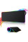 Ігровий килимок для миші з RGB-підсвіткою 30×70 см XL-1747 великий геймерський килимок для клавіатури та миші