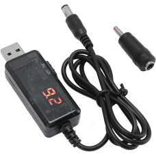 Кабель живлення для Wi-Fi роутера USB–DC AND 5765 9V/12V з перемикачем напруги та дисплеєм для роутера модема ONU від повербанка