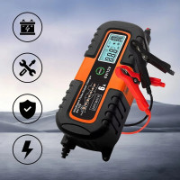 Автоматичний зарядний пристрій Charger 6V/12V для автомобільних акумуляторів з LCD дисплеєм режимом відновлення