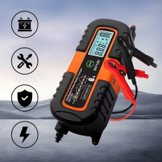 Автоматичний зарядний пристрій Charger 6V/12V для автомобільних акумуляторів з LCD дисплеєм режимом відновлення