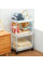 Етажерка на колесах 3-ярусна пластикова для зберігання Kitchen Storage Rack органайзер для кухні ванної офісу 41×25×72 см