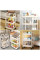 Етажерка на колесах 3-ярусна пластикова для зберігання Kitchen Storage Rack органайзер для кухні ванної офісу 41×25×72 см