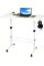 Приліжковий столик для ноутбука з регулюванням висоти 50×30 см приставний стіл для роботи, навчання та сніданку білий
