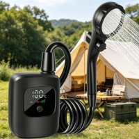 Портативний душ Electric Outdoor Shower з акумулятором 2400 mAh, LED-дисплеєм температури та USB-зарядкою