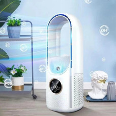 Акумуляторний безлопатевий вентилятор Air Multiplier з функцією зволоження та підсвічування, портативний USB вентилятор з таймером