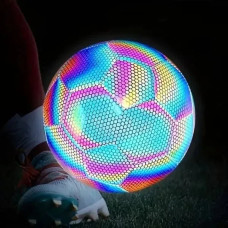 Футбольний м’яч голографічний BRIGHT BALL світловідбивний зі світінням у темряві, тренувальний м’яч No5 з TPU та EVA матеріалів
