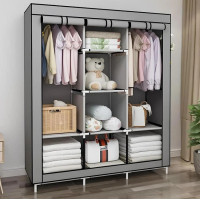 Тканинна складана шафа органайзер Storage Wardrobe 88130 з 8 полицями та 3 секціями, шафа для одягу та взуття