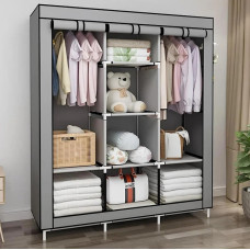 Тканинна складана шафа органайзер Storage Wardrobe 88130 з 8 полицями та 3 секціями, шафа для одягу та взуття