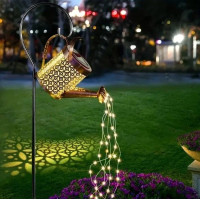 Садовий світильник Лійка на сонячній батареї з LED підсвічуванням, декоративний ліхтар для саду на кілочку висотою 80 см