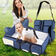 Багатофункціональна сумка ліжечко для немовлят Baby Room, дорожня сумка переноска трансформер для дітей від 0 до 12 місяців Синій