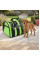 Сумка-переноска для собак For Friends GREEN paws M 41×25×26 см, рюкзак-переноска для котів і собак, дихаюча переноска для тварин