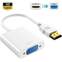 Конвертер HDMI VGA STLab U-990 Pro BTC, адаптер HDMI на VGA, перехідник для підключення монітора та проєктора Full HD 1080p