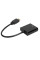 Конвертер HDMI на VGA + AV (аудіо), адаптер HDMI VGA з аудіовиходом, перехідник для монітора та проєктора, чорний