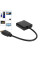 Конвертер HDMI на VGA + AV (аудіо), адаптер HDMI VGA з аудіовиходом, перехідник для монітора та проєктора, чорний