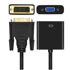 Адаптер DVI VGA Addap DVI2VGA-01, відео конвертер DVI на VGA, перехідник для монітора та проєктора Full HD 1080p