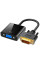 Адаптер DVI VGA Addap DVI2VGA-01, відео конвертер DVI на VGA, перехідник для монітора та проєктора Full HD 1080p
