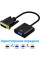 Адаптер DVI VGA Addap DVI2VGA-01, відео конвертер DVI на VGA, перехідник для монітора та проєктора Full HD 1080p