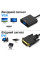 Адаптер DVI VGA Addap DVI2VGA-01, відео конвертер DVI на VGA, перехідник для монітора та проєктора Full HD 1080p