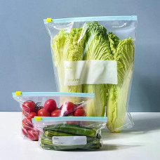 Набір вакуумних пакетів для зберігання продуктів Zip-lock, 30 шт, 3 розміри, багаторазові