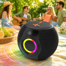 Портативна Bluetooth-колонка, бездротова акустика з RGB-підсвіткою, FM, USB, TF, динамік 66 мм