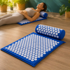 Масажний килимок із валиком Acupressure Mat для розслаблення спини та зняття напруження