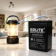 Свинцево-кислотний акумулятор GDLITE GD-645 6 В 4 А·год для ваг, ліхтарів і сигналізацій