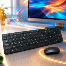 Бездротовий комплект клавіатура та миша K06 із USB-ресивером і захисною накладкою
